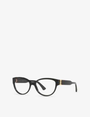 Cartier Womens Black Ct0450o Cat-eye-frame Acetate Optical Glasses