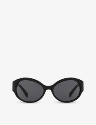 CELINE: CL40271I Triomphe oval-frame acetate sunglasses