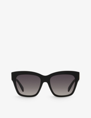 Celine Womens Black Cl000403 Triomphe Irregular-frame Acetate Sunglasses