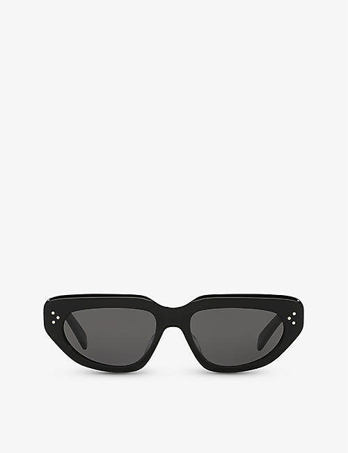 CELINE: CL40273U Bold 3 Dots cat-eye acetate sunglasses