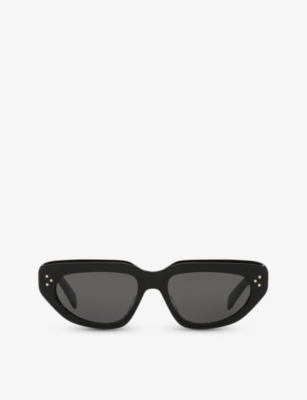 Celine Womens Black Cl40273u Bold 3 Dots Cat-eye Acetate Sunglasses