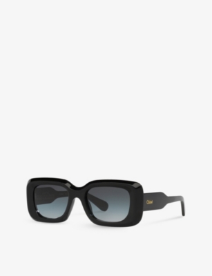 Chloé Chloe Womens Black Ch0188s Square-frame Acetate Sunglasses In Black