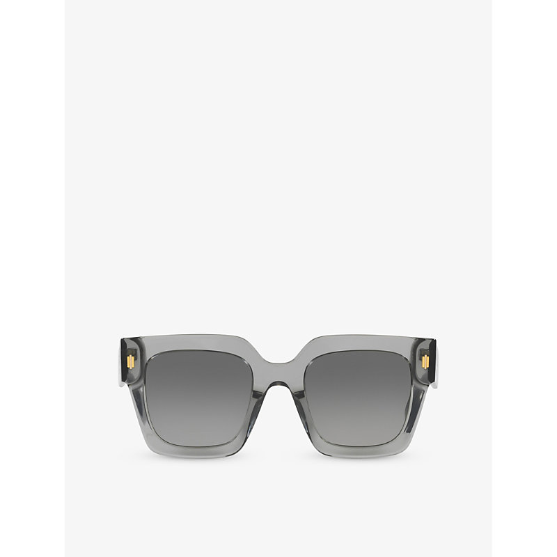 Fendi Womens Grey Fe40101i Roma Square-frame Acetate Sunglasses In Gray