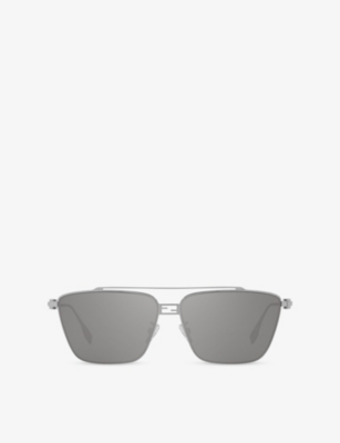 FENDI: FE40110U Baguette Aviator-Frame Metal Sunglasses