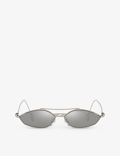 FENDI: FN000734 cat-eye-frame metal sunglasses