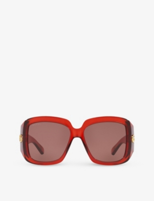 GUCCI: GC002115 GG1402S square-frame acetate sunglasses