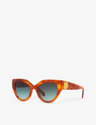Gucci Womens Brown Gc002117 Gg1408s Cat-eye-frame Acetate Sunglasses In Brown