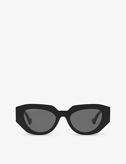 GUCCI: GG1421S rectangle-frame acetate sunglasses