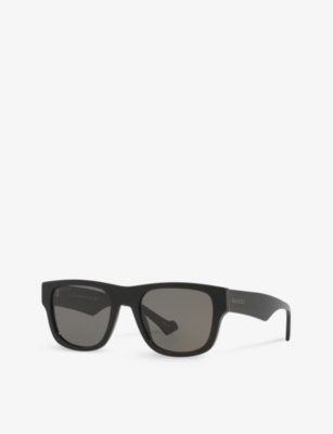 Gucci Womens Black Gc002127 Gg1427s Square-frame Acetate Sunglasses In Black