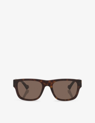 Gucci: GG1427S Square-Frame  Tortoiseshell Acetate Sunglasses