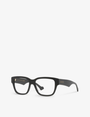 Gucci Womens Black Gg1428o Square-frame Acetate Glasses In Black