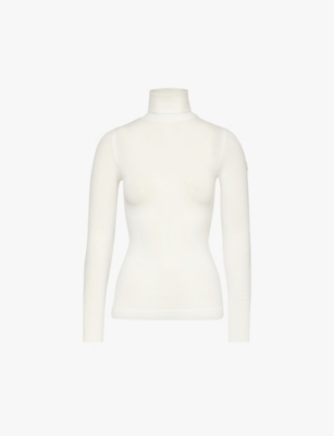 Fusalp Womens Neige Alisier Turtle-neck Stretch-knit Top In White