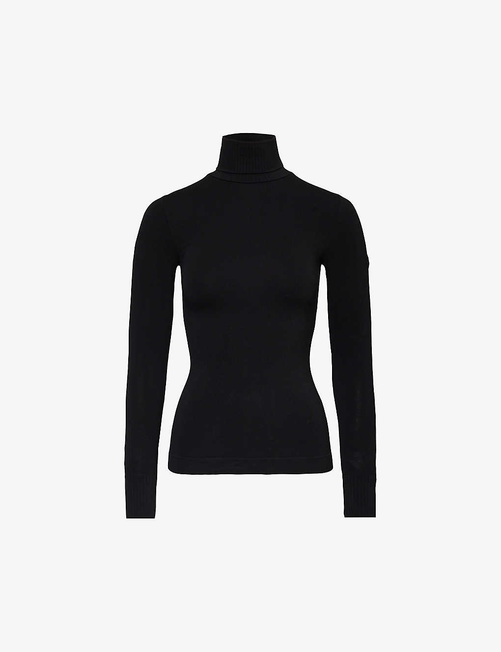 Shop Fusalp Women's Noir Alisier Turtle-neck Stretch-knit Top In Black