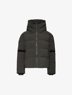 Fusalp Barsy Hooded Down Ski Jacket In Army/ Noir
