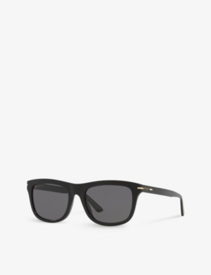 Gucci Womens Black Gc002140 Gg1444s Square-frame Acetate Sunglasses In Black