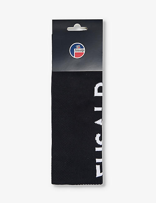 FUSALP: Branded-side calf-length stretch-woven socks
