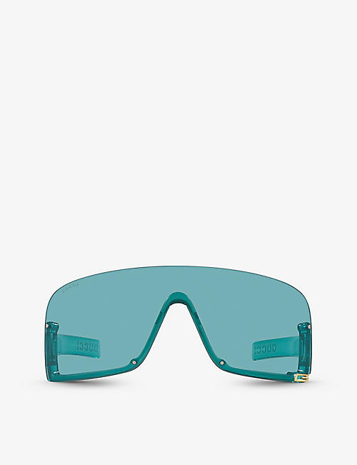 GUCCI: GC002162 GG1637S irregular-frame injected sunglasses