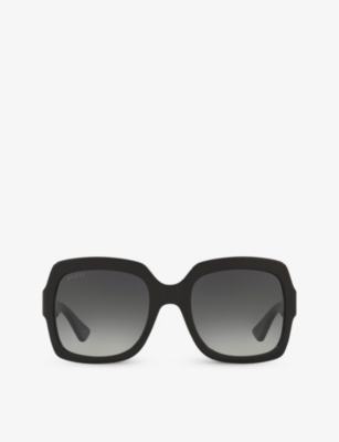 Gucci Womens Black Gg0036sn Square-frame Acetate Sunglasses