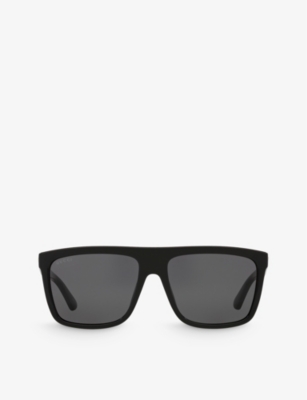 GUCCI: GG0748S rectangular-frame injected sunglasses