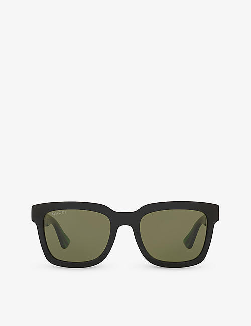 GUCCI: GG0001SN square-frame acetate sunglasses