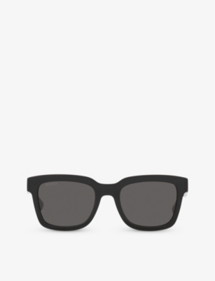 Gucci Womens Black Gg0001sn Square-frame Acetate Sunglasses