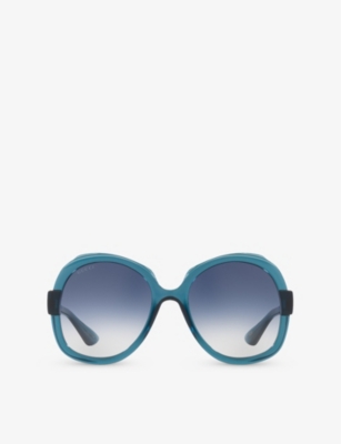 GUCCI: GC002130 GG1432S round-frame injected sunglasses