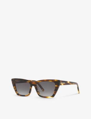 Saint Laurent Womens Brown Sl276 Mica Cat-eye Frame Acetate Sunglasses In Brown