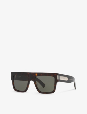 Saint Laurent Womens Brown Sl628 Square-frame Acetate Sunglasses In Brown