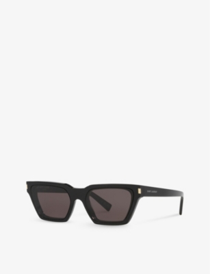 Saint Laurent Womens Black Sl633 Calista Cat-eye Frame Acetate Sunglasses In Black