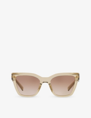 Saint Laurent Womens Yellow Sl641 Cat-eye Frame Injected Sunglasses In Yellow