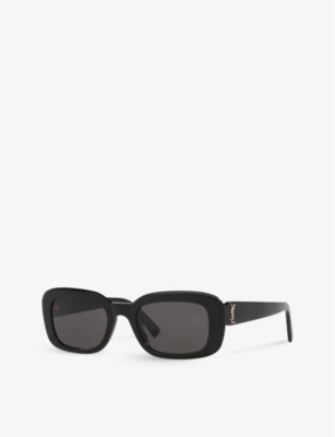 Saint Laurent Womens Black Slm130 Square-frame Acetate Sunglasses In Black