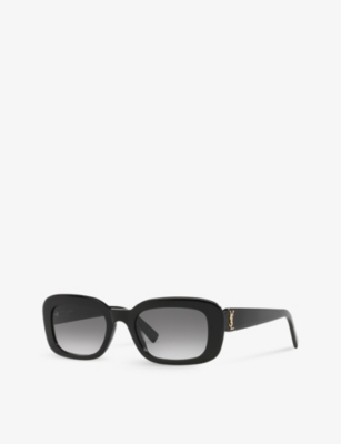 Saint Laurent Womens Black Slm130 Square-frame Acetate Sunglasses In Black