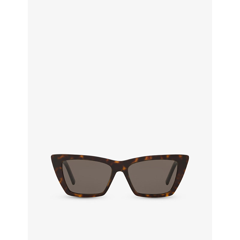 Saint Laurent Womens Brown Sl276 Cat-eye Acetate Sunglasses