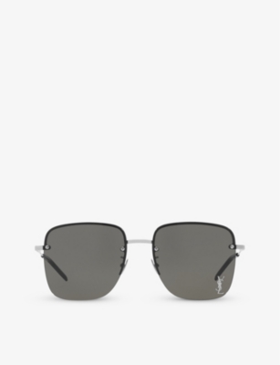 SAINT LAURENT: SL312 M square-frame metal sunglasses