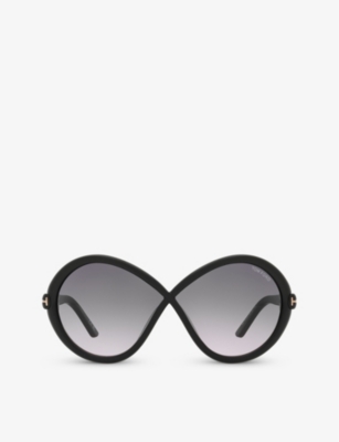 Tom Ford Jada Oversized-frame Sunglasses In Black