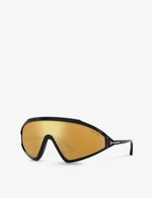Tom Ford Womens Black Tr001794 Square-frame Acetate Sunglasses In Black