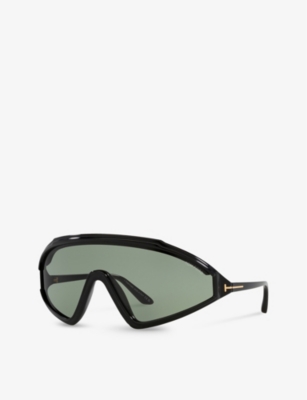 Tom Ford Womens Black Tr001754 Lorna Irregular-frame Acetate Sunglasses In Black
