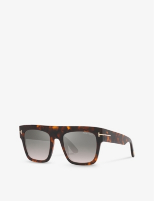 Tom Ford Womens Brown Tr001324 Ft0847 Square-frame Tortoiseshell Acetate Sunglasses In Brown