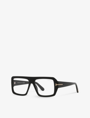 Shop Tom Ford Womens Black Ft5903-b Square-frame Acetate Glasses