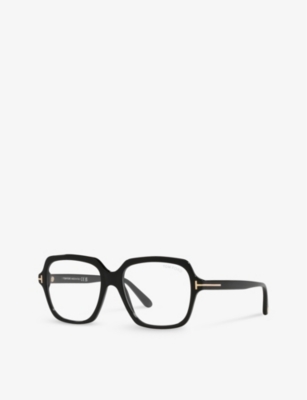 Tom Ford Mens Black Ft5908-b Irregular-frame Acetate Glasses In Black