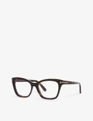 TOM FORD WOMENS BROWN FT5909-B CAT-EYE FRAME ACETATE GLASSES 