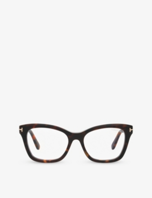 TOM FORD: FT5909-B cat-eye frame acetate glasses