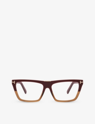 TOM FORD: FT5912-B square-frame acetate glasses