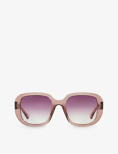GUCCI: GG1557SK rectangle-frame acetate sunglasses