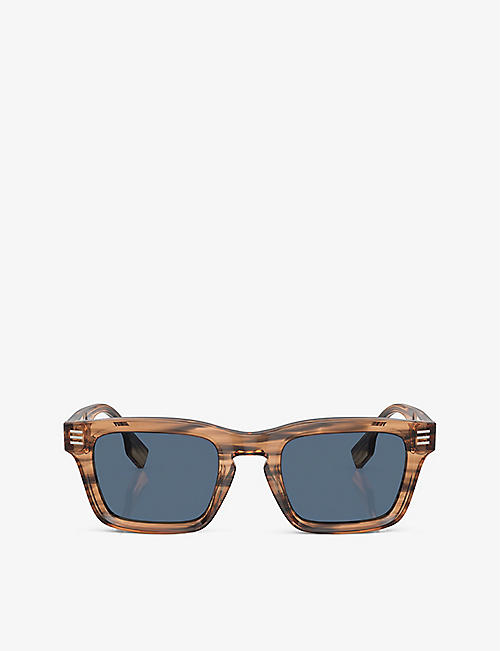 BURBERRY: BE4403 rectangle-frame acetate sunglasses