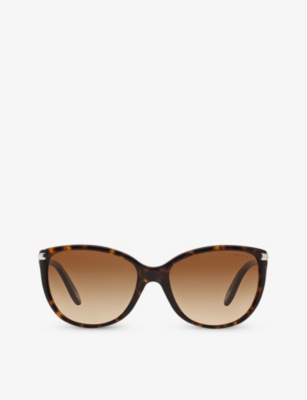 Shop Ralph Lauren Women's Brown Ra5160 Square-frame Tortoiseshell Acetate Sunglasses