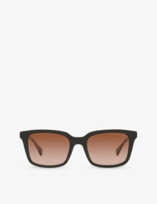Shop Ralph Lauren Women's Black Ra5287 Square-frame Acetate Sunglasses