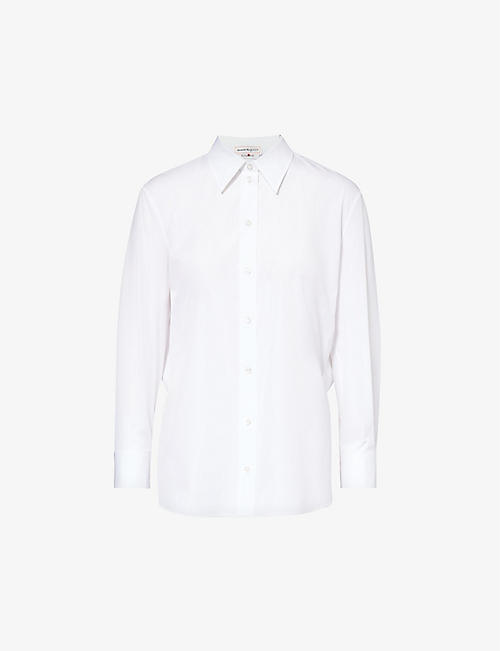 ALEXANDER MCQUEEN: Side-slit cotton-poplin shirt