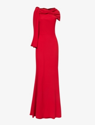 ALEXANDER MCQUEEN: Cowl-neckline sleeveless woven maxi dress