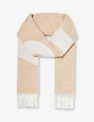 APC: Malo branded wool-blend scarf
